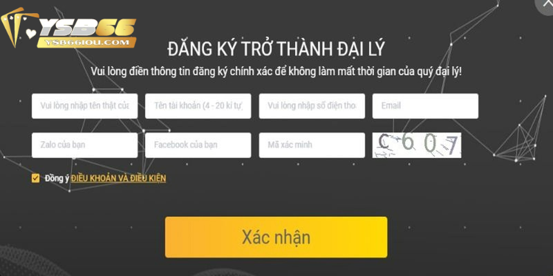 Đại Lý YSB66 Kiếm Tiền Hấp Dẫn Với Chính Sách Hoa Hồng Cao 3 Duyệt hồ sơ đăng ký và bắt đầu hợp tác đại lý