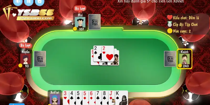 Tiến Lên Online - Cách Chơi Và Chiến Thuật Cược Tại YSB66 3 Các tình huống tới trắng khi đánh tiến lên